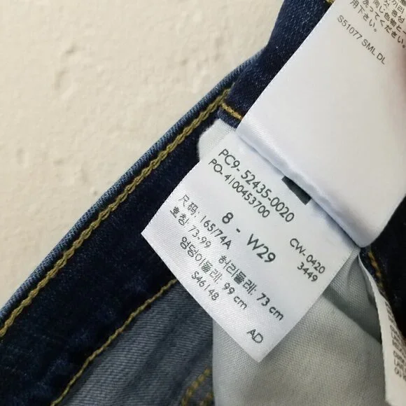 Levi's Classic Crop Stretch Jeans Blue Size 8 - Picture 7 of 8